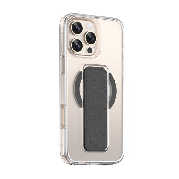 Asli Global iPhone 16 Pro Max Leather Grip Case | Clear/Black Asli Global iPhone 16 Pro Max Leather Grip Case | Clear/Black